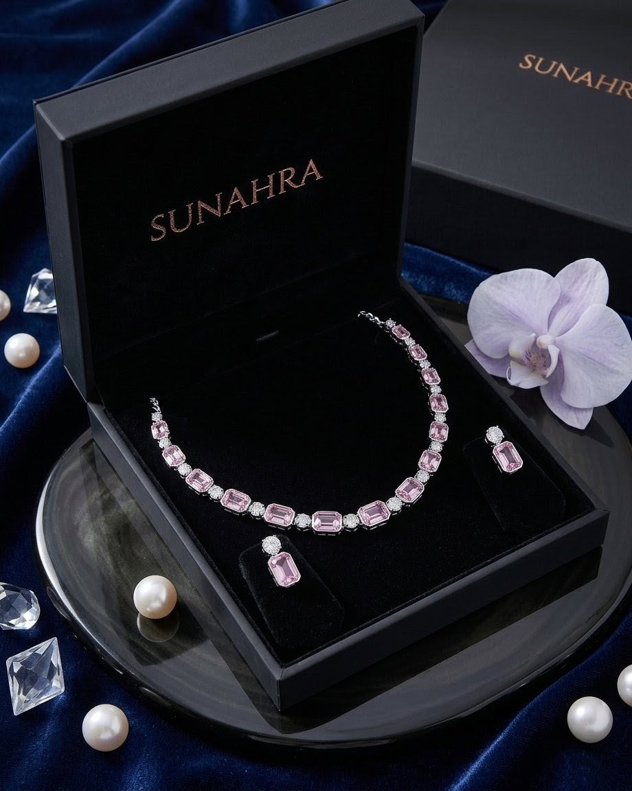 Pink Champagne Necklace Set