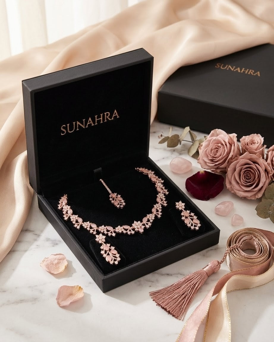 Roseate Flora Necklace Set