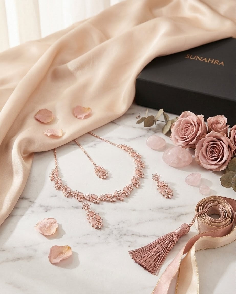 Roseate Flora Necklace Set