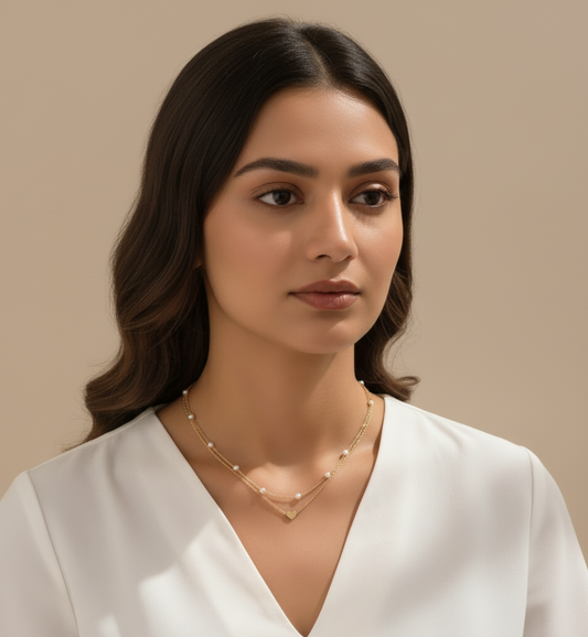 Heart & Pearl Necklace