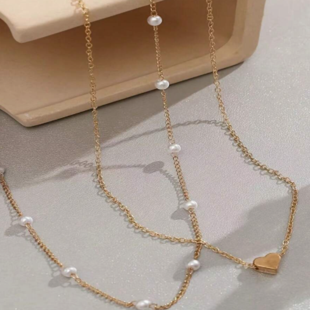 Heart & Pearl Necklace