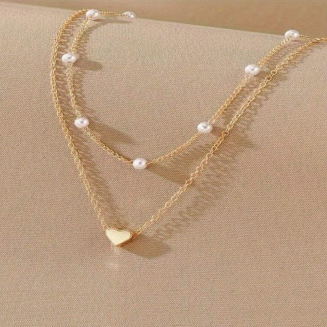 Heart & Pearl Necklace