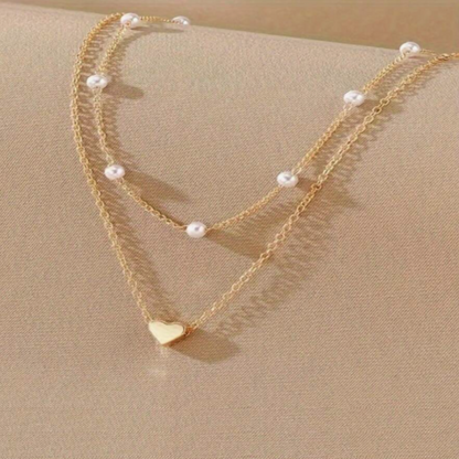 Heart & Pearl Necklace