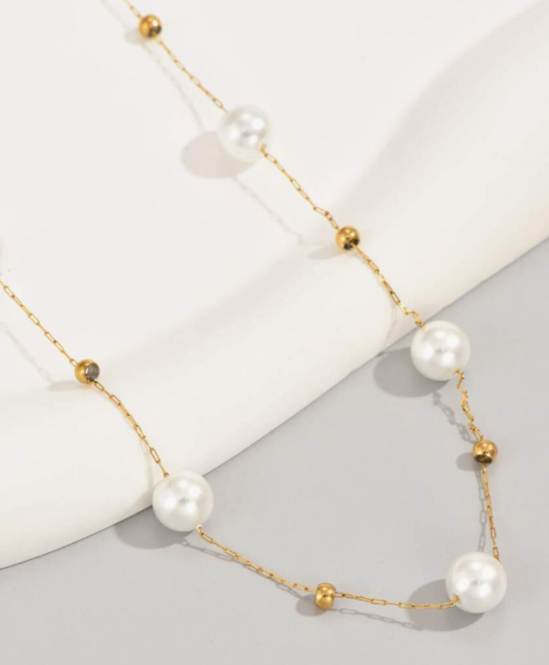 Golden Pearl Necklace